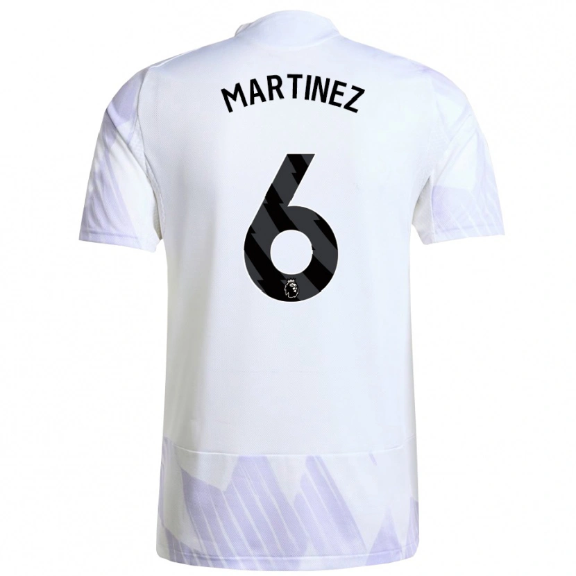 Danxen Heren Lisandro Martínez #6 Wit Paars Paars Uitshirt Uittenue 2025/26 T-Shirt