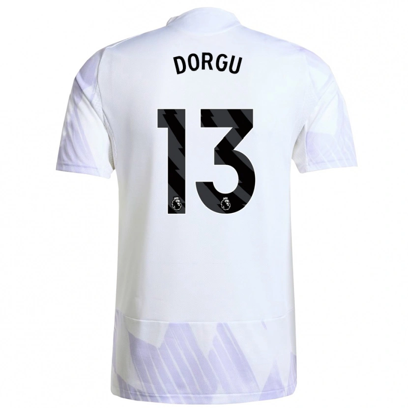 Danxen Heren Patrick Dorgu #13 Wit Paars Paars Uitshirt Uittenue 2025/26 T-Shirt