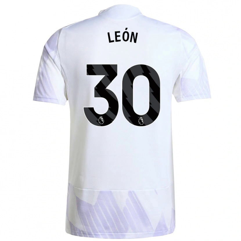 Danxen Heren Diego León #30 Wit Paars Paars Uitshirt Uittenue 2025/26 T-Shirt