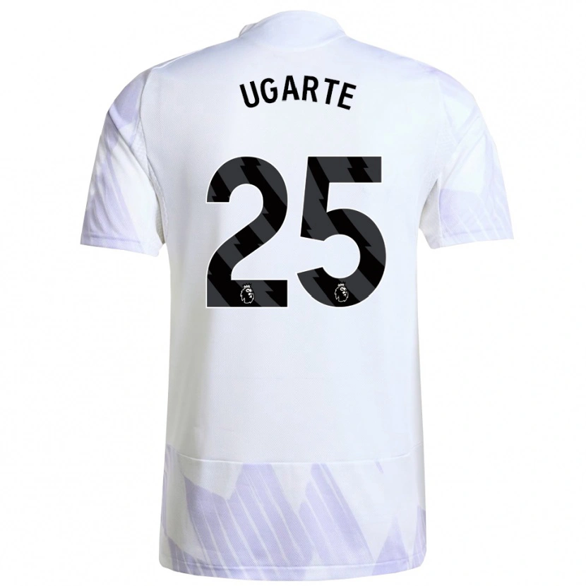 Danxen Heren Manuel Ugarte #25 Wit Paars Paars Uitshirt Uittenue 2025/26 T-Shirt