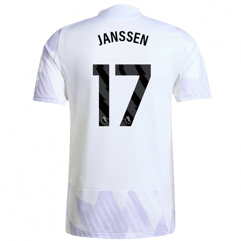 Danxen Heren Dominique Janssen #17 Wit Paars Paars Uitshirt Uittenue 2025/26 T-Shirt
