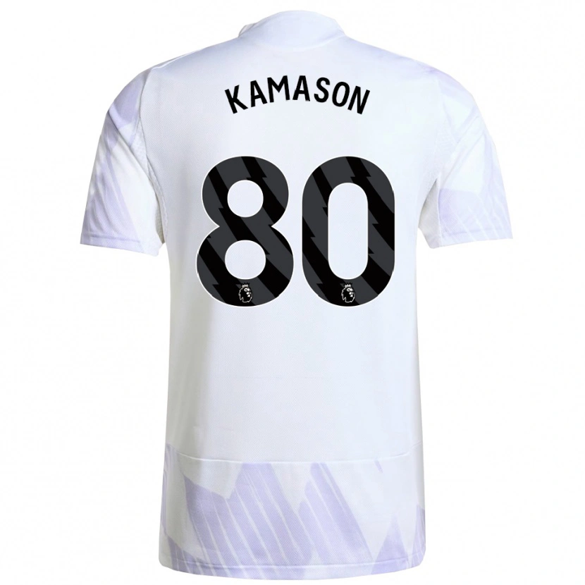 Danxen Heren Jaydan Kamason #80 Wit Paars Paars Uitshirt Uittenue 2025/26 T-Shirt