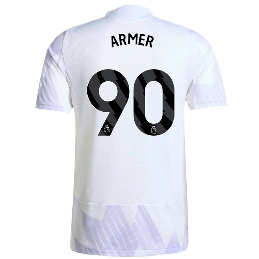 Danxen Heren Daniel Armer #90 Wit Paars Paars Uitshirt Uittenue 2025/26 T-Shirt