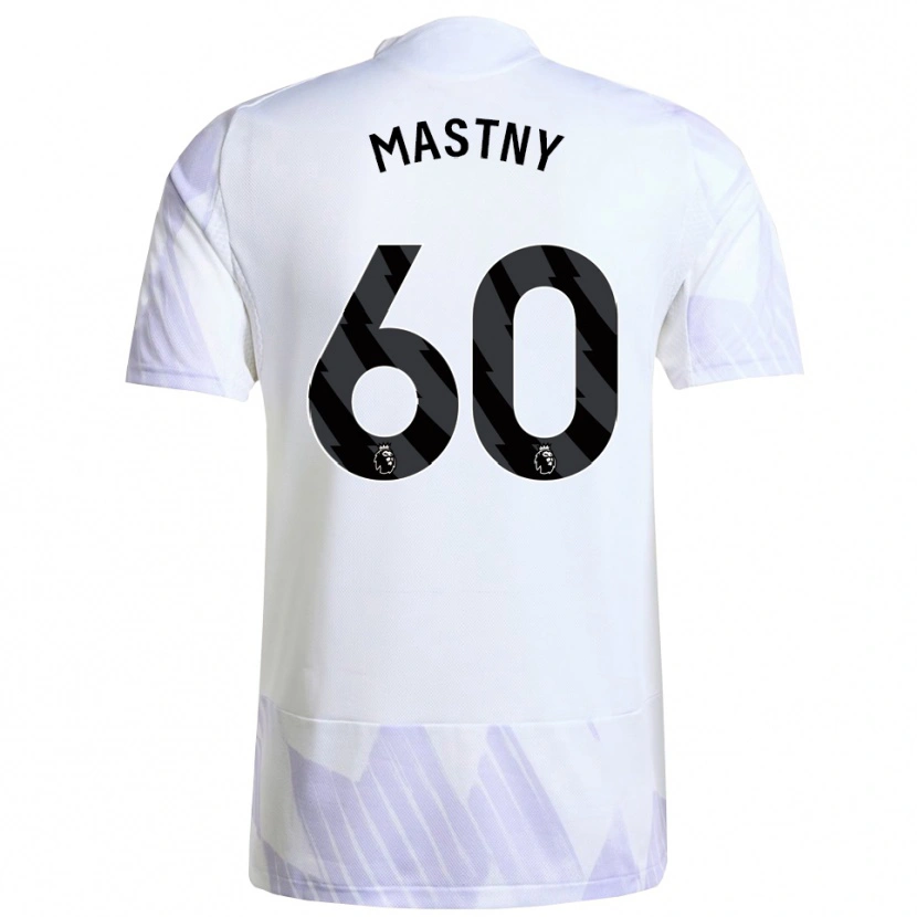 Danxen Heren Ondrej Mastny #60 Wit Paars Paars Uitshirt Uittenue 2025/26 T-Shirt