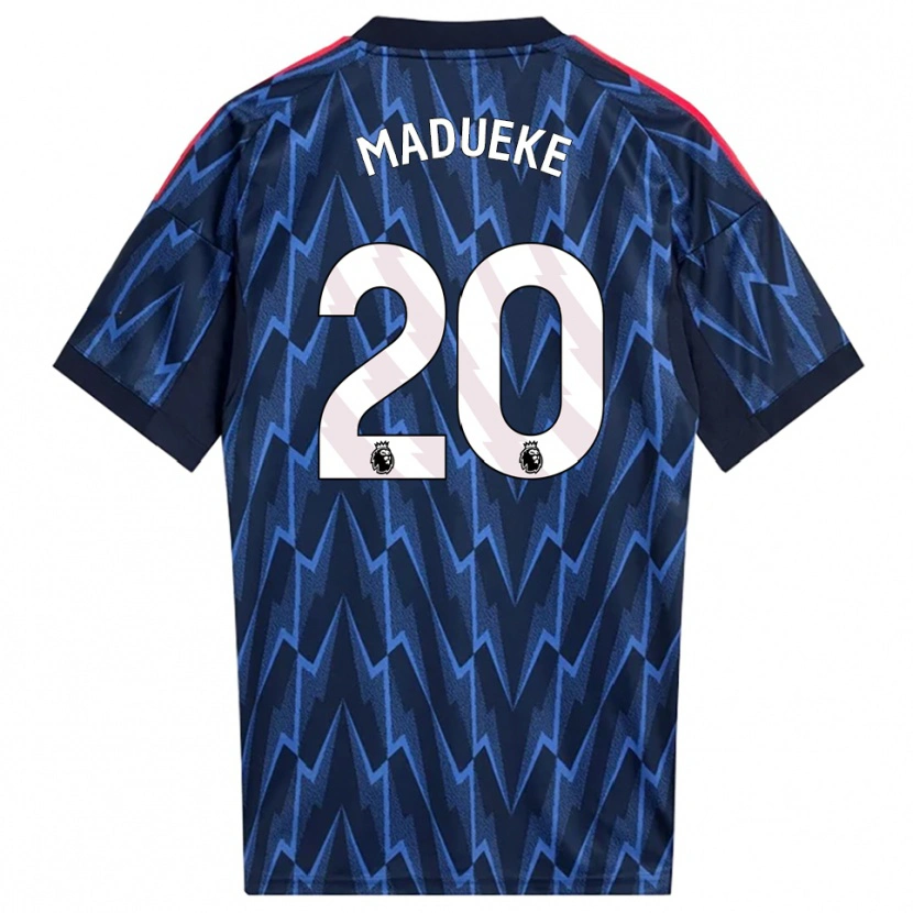 Danxen Heren Noni Madueke #20 Marineblauw Rood Uitshirt Uittenue 2025/26 T-Shirt