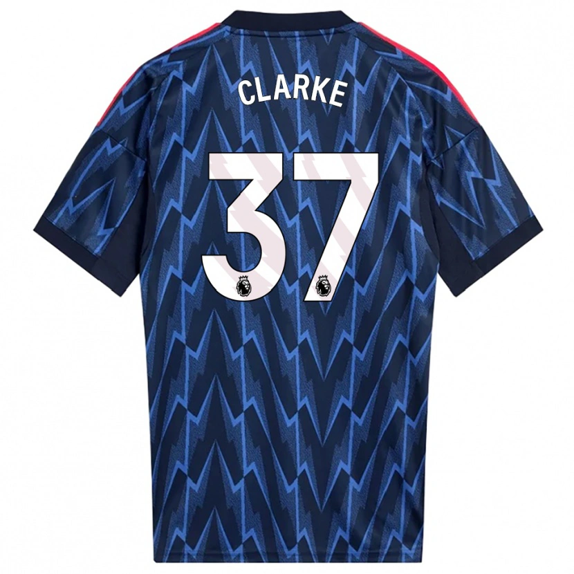 Danxen Heren Brayden Clarke #37 Marineblauw Rood Uitshirt Uittenue 2025/26 T-Shirt