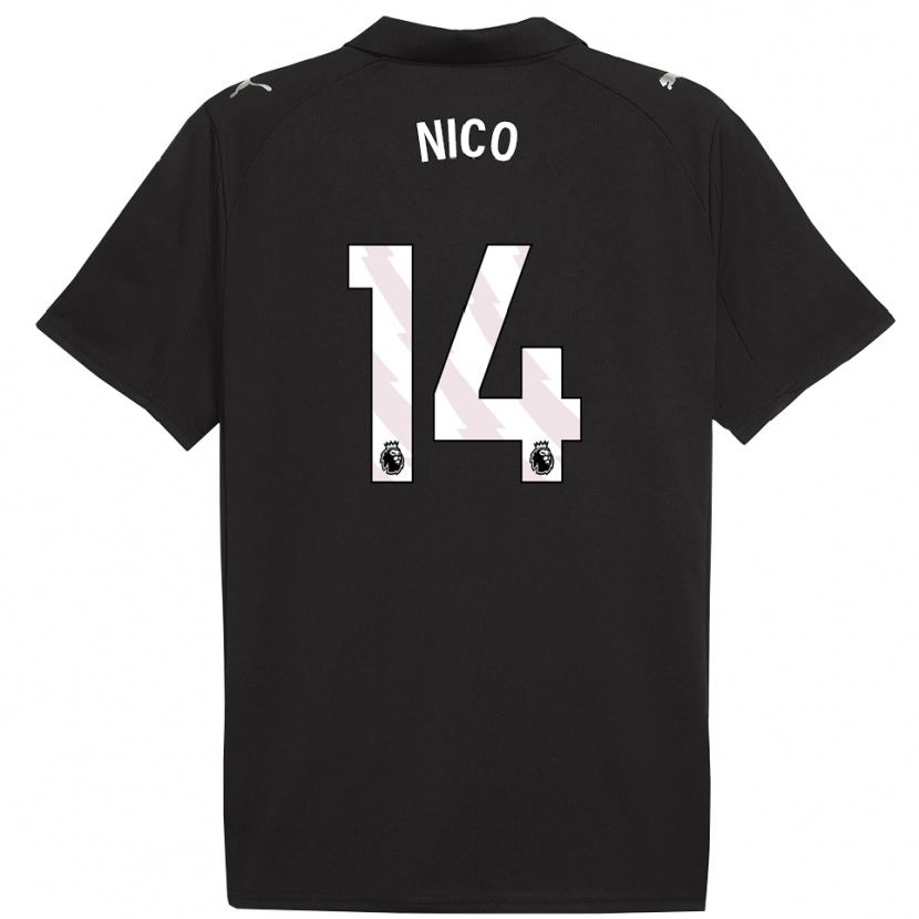 Danxen Heren Nico González #14 Zwart Wit Uitshirt Uittenue 2025/26 T-Shirt