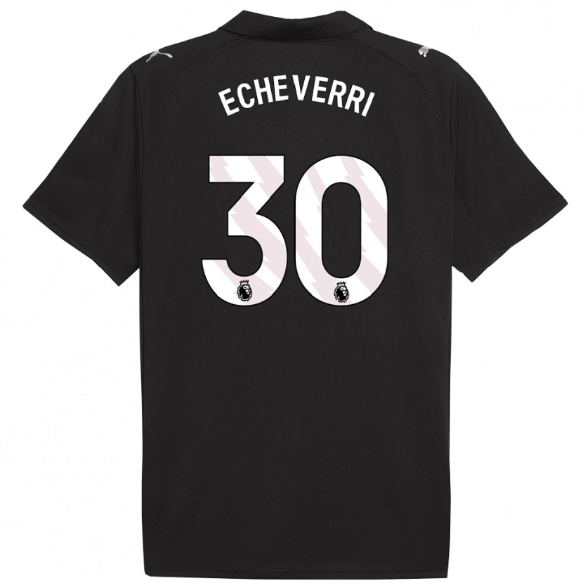 Danxen Heren Claudio Echeverri #30 Zwart Wit Uitshirt Uittenue 2025/26 T-Shirt