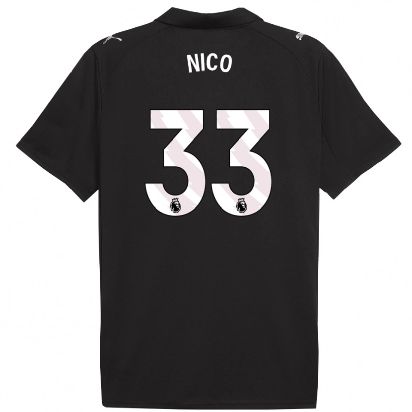 Danxen Heren Nico O'reilly #33 Zwart Wit Uitshirt Uittenue 2025/26 T-Shirt