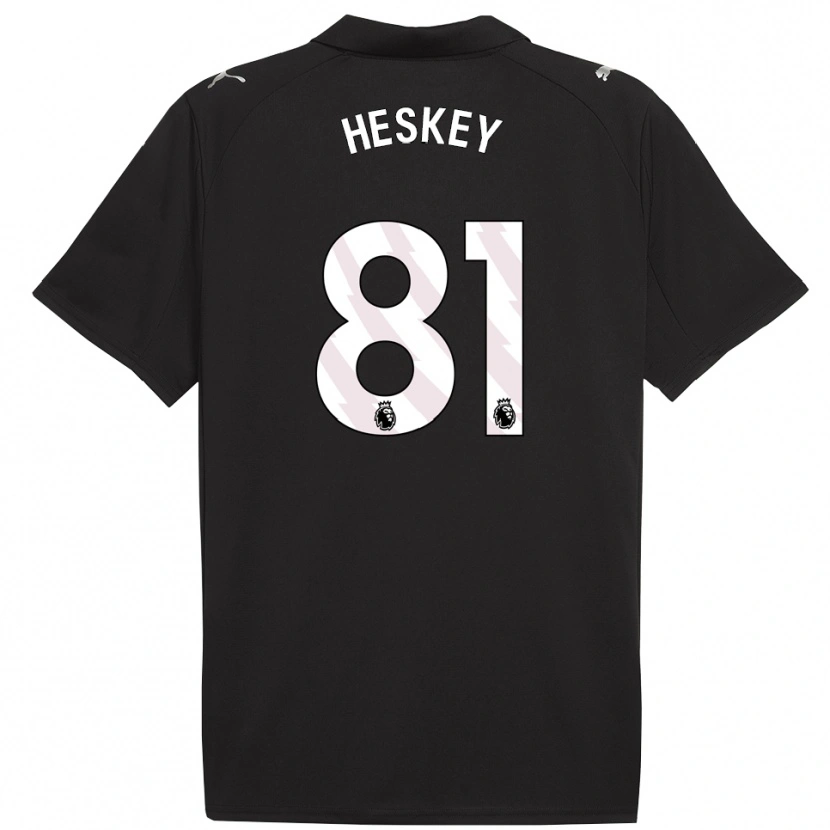 Danxen Heren Jaden Heskey #81 Zwart Wit Uitshirt Uittenue 2025/26 T-Shirt