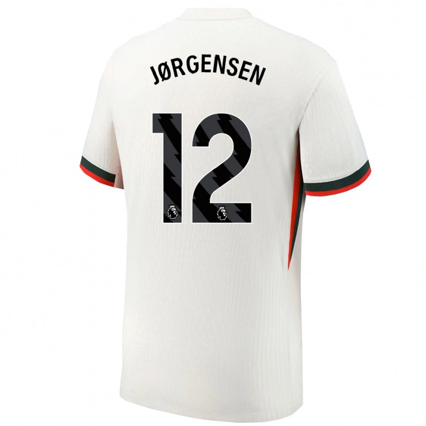 Danxen Heren Filip Jørgensen #12 Wit Groen Uitshirt Uittenue 2025/26 T-Shirt