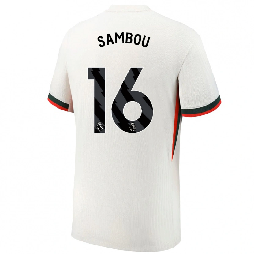 Danxen Heren Gabriel Sambou #16 Wit Groen Uitshirt Uittenue 2025/26 T-Shirt
