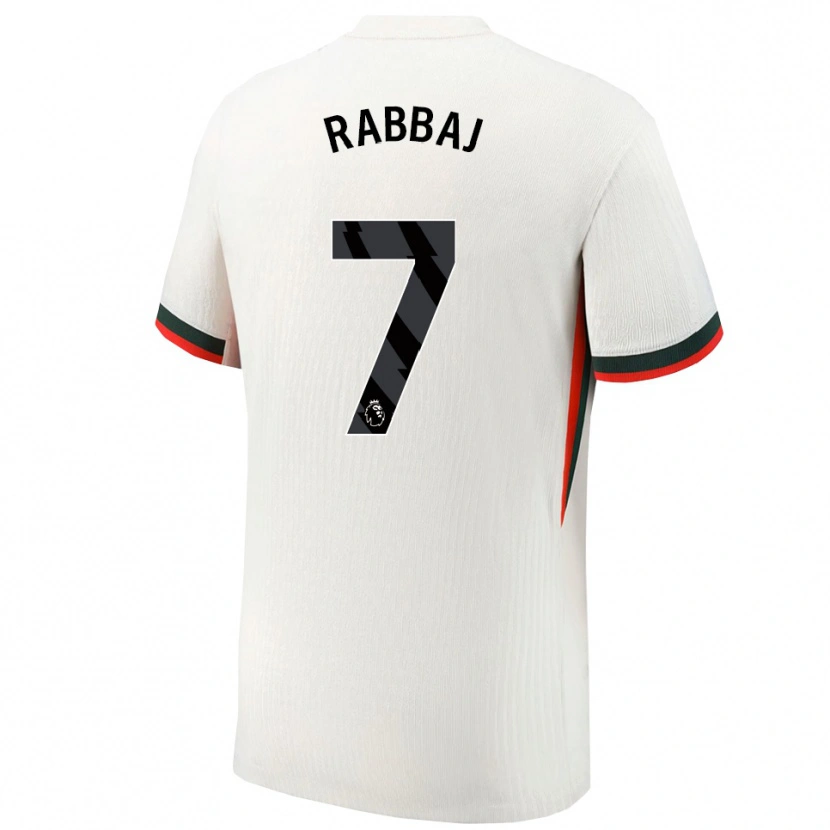 Danxen Heren Ibrahim Rabbaj #7 Wit Groen Uitshirt Uittenue 2025/26 T-Shirt
