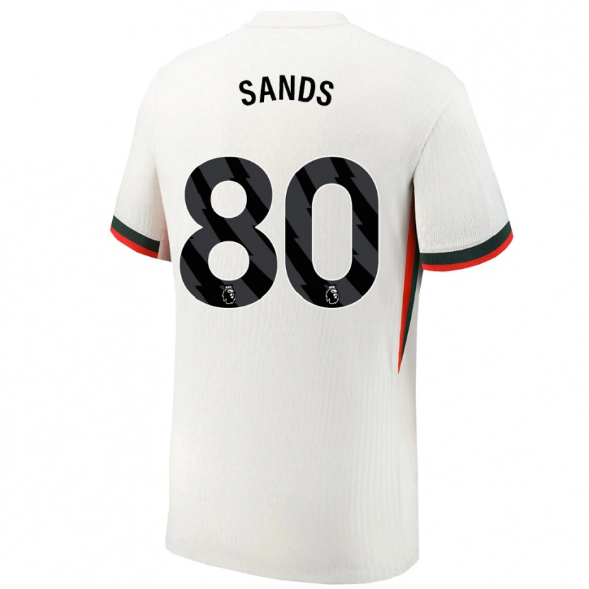 Danxen Heren Hudson Sands #80 Wit Groen Uitshirt Uittenue 2025/26 T-Shirt