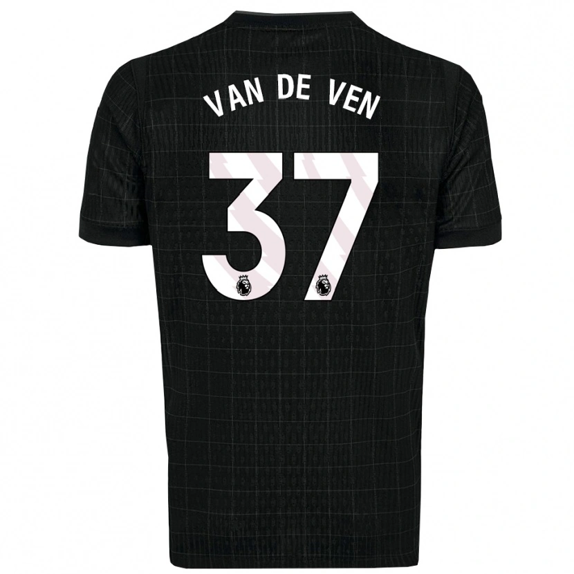 Danxen Heren Micky Van De Ven #37 Zwart Grijs Uitshirt Uittenue 2025/26 T-Shirt