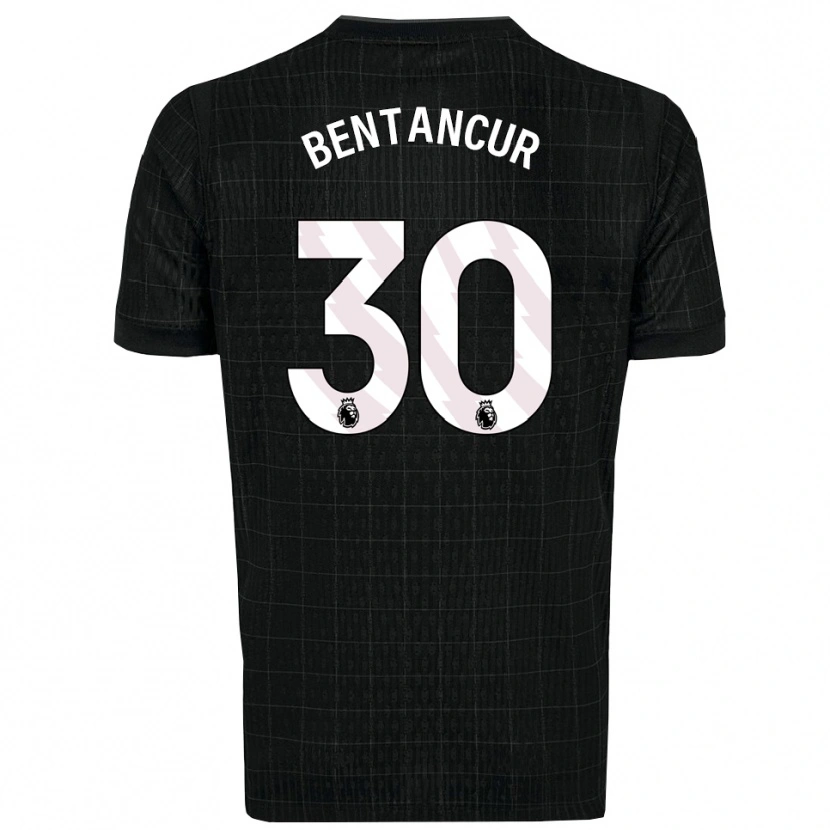 Danxen Heren Rodrigo Bentancur #30 Zwart Grijs Uitshirt Uittenue 2025/26 T-Shirt