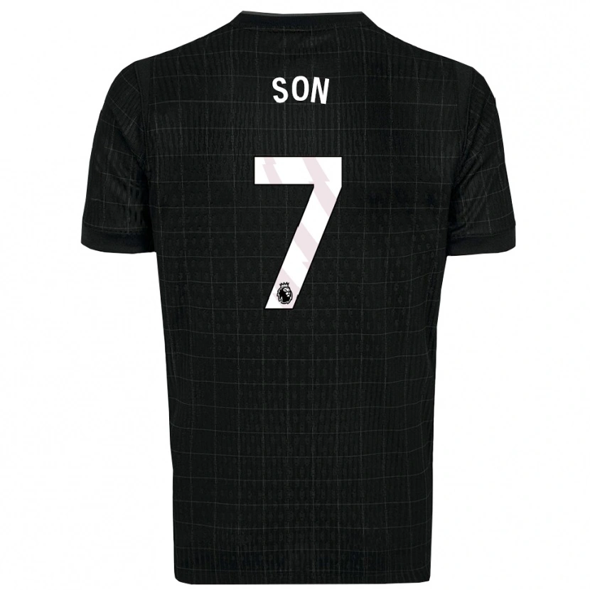 Danxen Heren Heung-Min Son #7 Zwart Grijs Uitshirt Uittenue 2025/26 T-Shirt