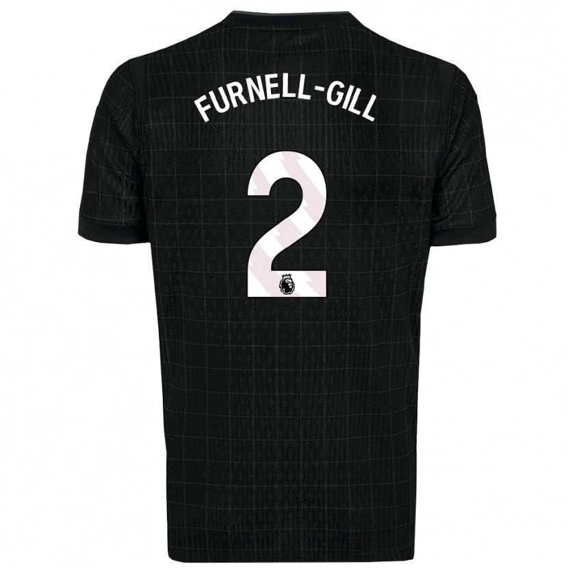 Danxen Heren Luca Furnell-Gill #2 Zwart Grijs Uitshirt Uittenue 2025/26 T-Shirt