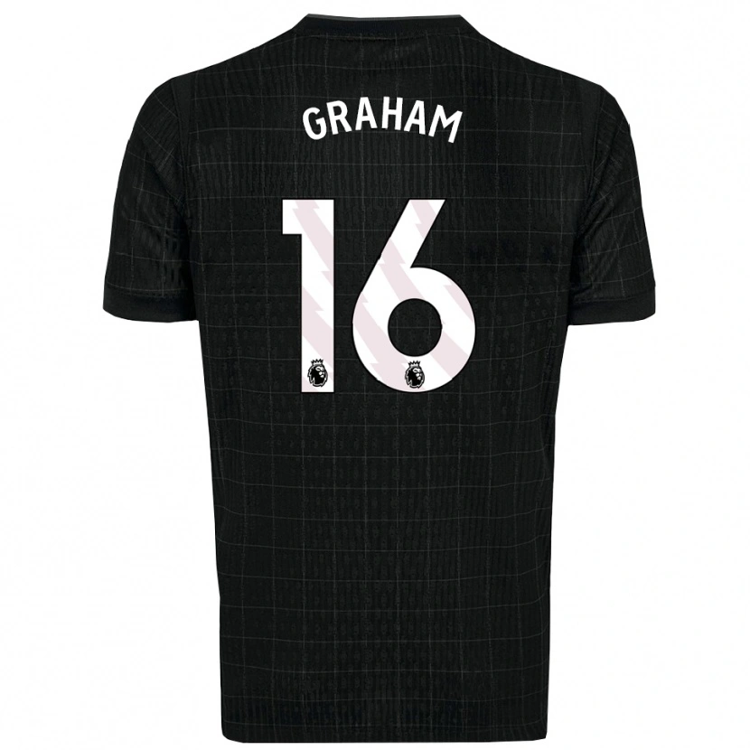 Danxen Heren Kit Graham #16 Zwart Grijs Uitshirt Uittenue 2025/26 T-Shirt