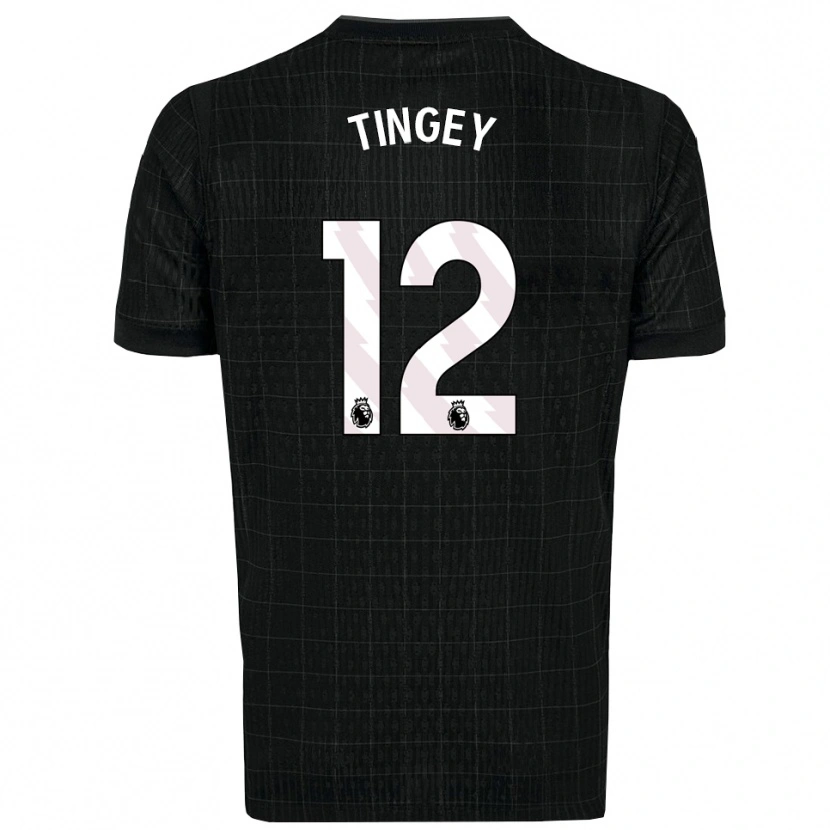 Danxen Heren Tyler Tingey #12 Zwart Grijs Uitshirt Uittenue 2025/26 T-Shirt