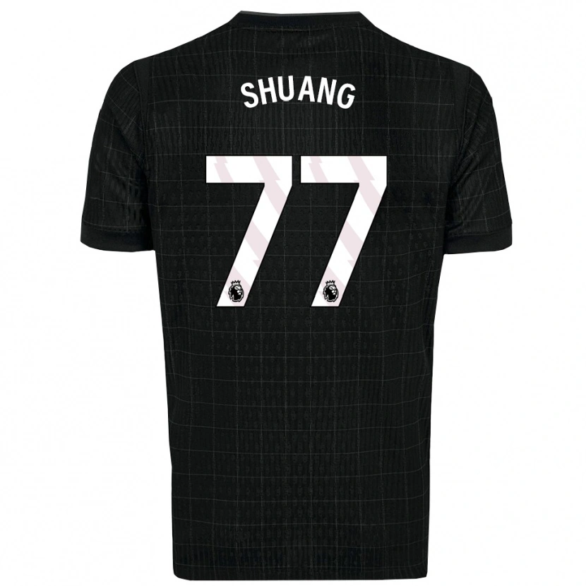 Danxen Heren Wang Shuang #77 Zwart Grijs Uitshirt Uittenue 2025/26 T-Shirt