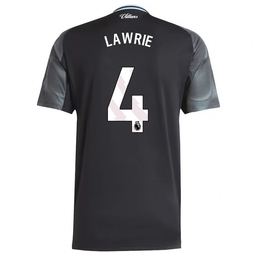 Danxen Heren Freddie Lawrie #4 Zwart Hemelsblauw Uitshirt Uittenue 2025/26 T-Shirt