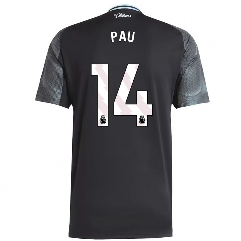 Danxen Heren Pau Torres #14 Zwart Hemelsblauw Uitshirt Uittenue 2025/26 T-Shirt