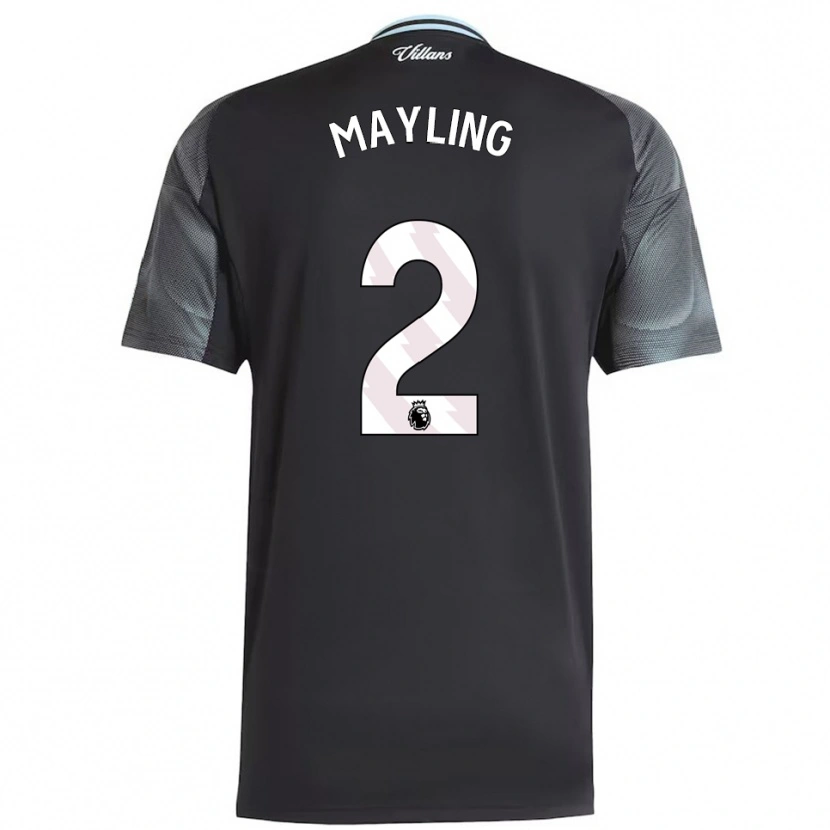 Danxen Heren Sarah Mayling #2 Zwart Hemelsblauw Uitshirt Uittenue 2025/26 T-Shirt