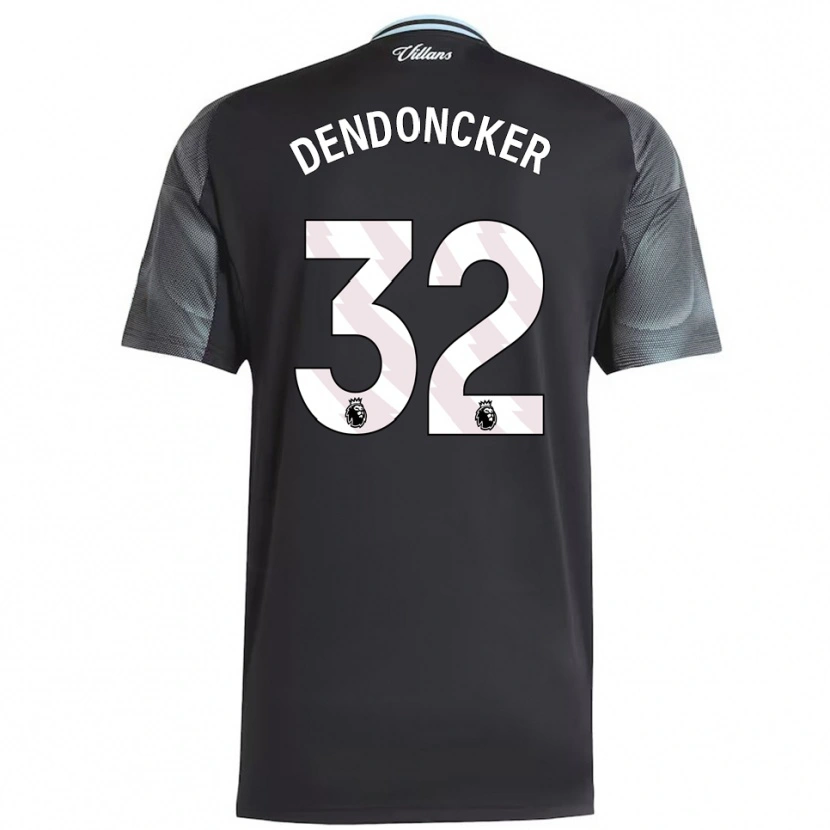 Danxen Heren Leander Dendoncker #32 Zwart Hemelsblauw Uitshirt Uittenue 2025/26 T-Shirt