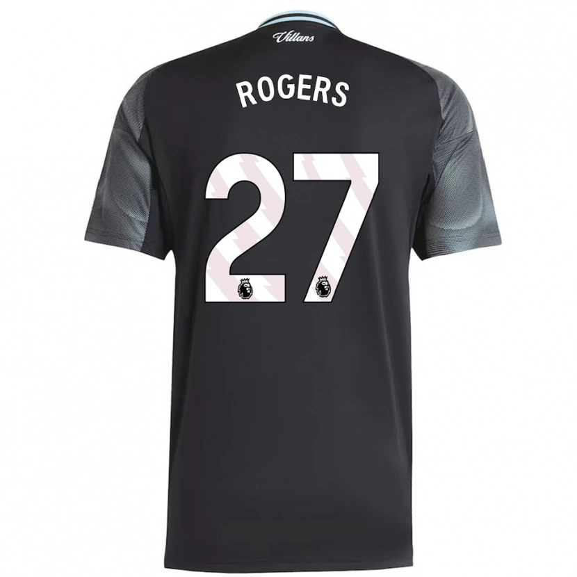 Danxen Heren Morgan Rogers #27 Zwart Hemelsblauw Uitshirt Uittenue 2025/26 T-Shirt