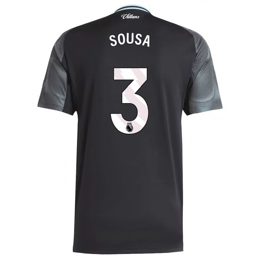 Danxen Heren Lino Sousa #3 Zwart Hemelsblauw Uitshirt Uittenue 2025/26 T-Shirt