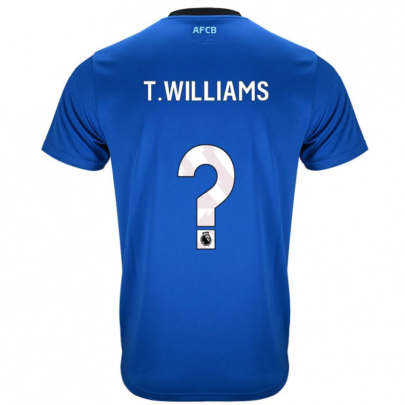 Danxen Heren Toure Williams #0 Blauw Zwart Uitshirt Uittenue 2025/26 T-Shirt