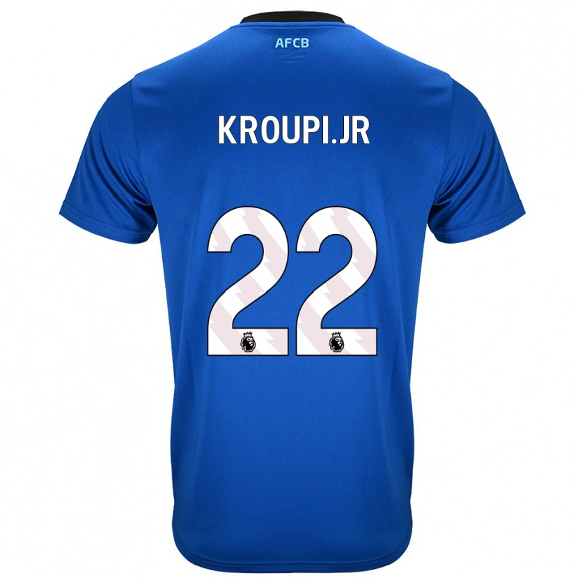 Danxen Heren Eli Junior Kroupi #22 Blauw Zwart Uitshirt Uittenue 2025/26 T-Shirt
