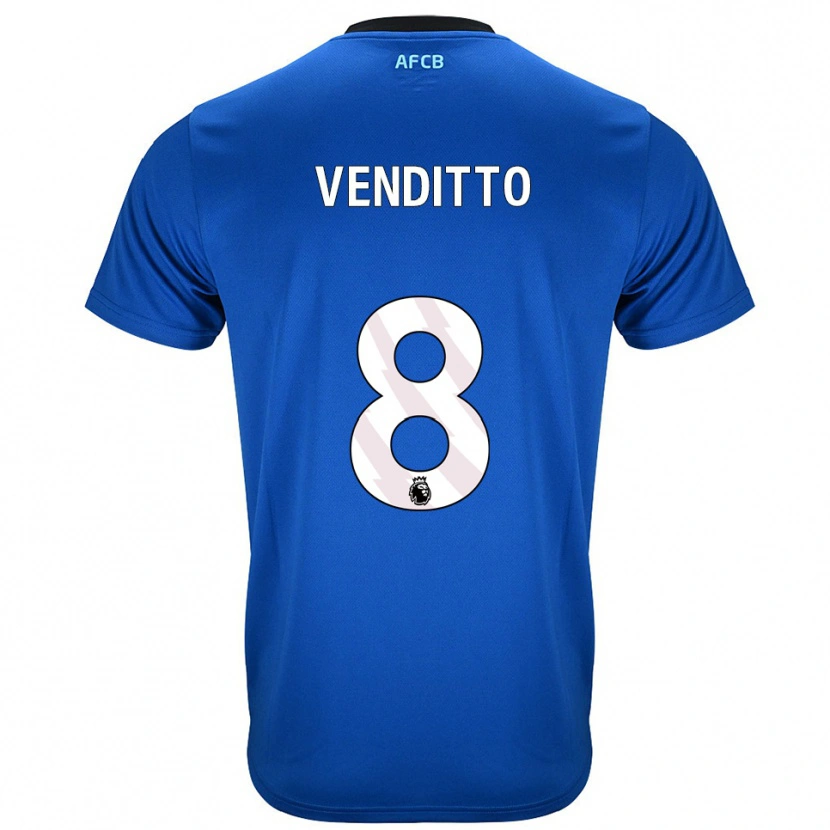 Danxen Heren Olivia Venditto #8 Blauw Zwart Uitshirt Uittenue 2025/26 T-Shirt