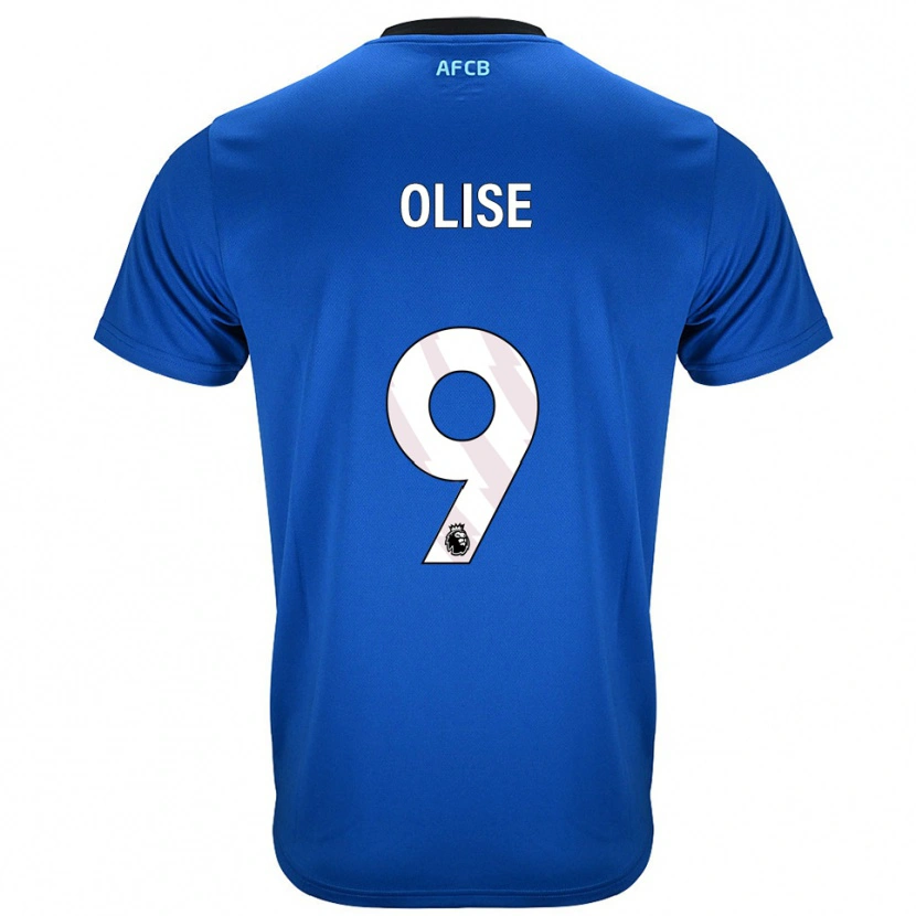 Danxen Heren Josh Hamilton-Olise #9 Blauw Zwart Uitshirt Uittenue 2025/26 T-Shirt