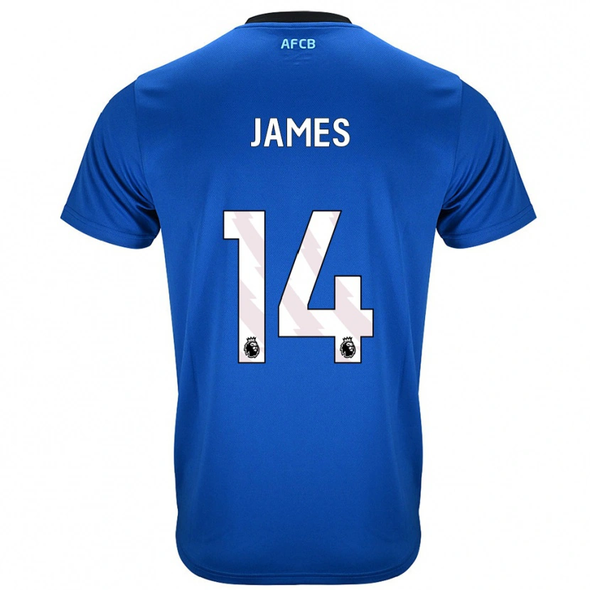 Danxen Heren Katie James #14 Blauw Zwart Uitshirt Uittenue 2025/26 T-Shirt