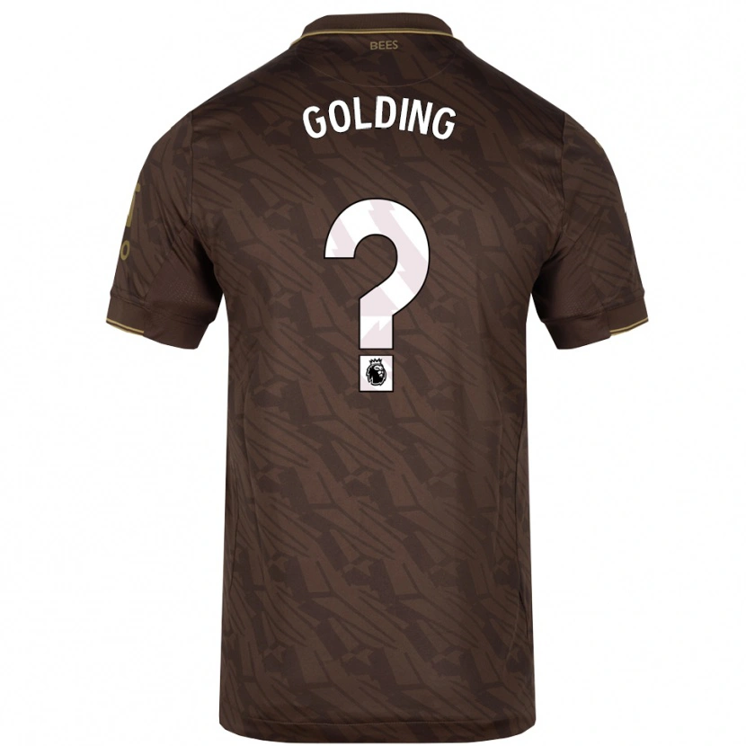 Danxen Heren Aidan Golding #0 Bruin Goud Uitshirt Uittenue 2025/26 T-Shirt