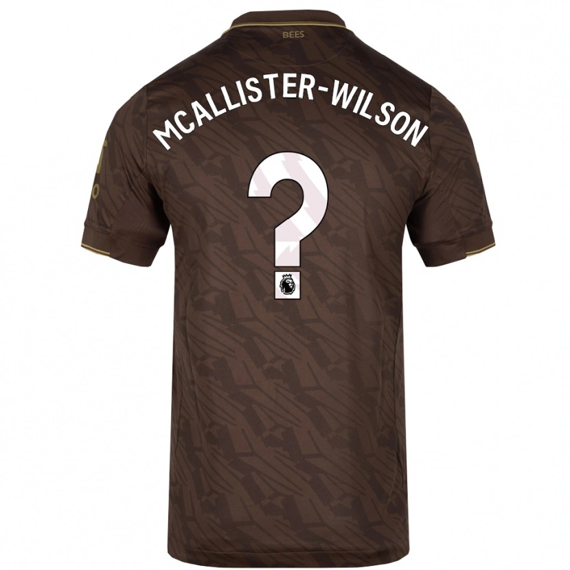 Danxen Heren Zack Mcallister-Wilson #0 Bruin Goud Uitshirt Uittenue 2025/26 T-Shirt