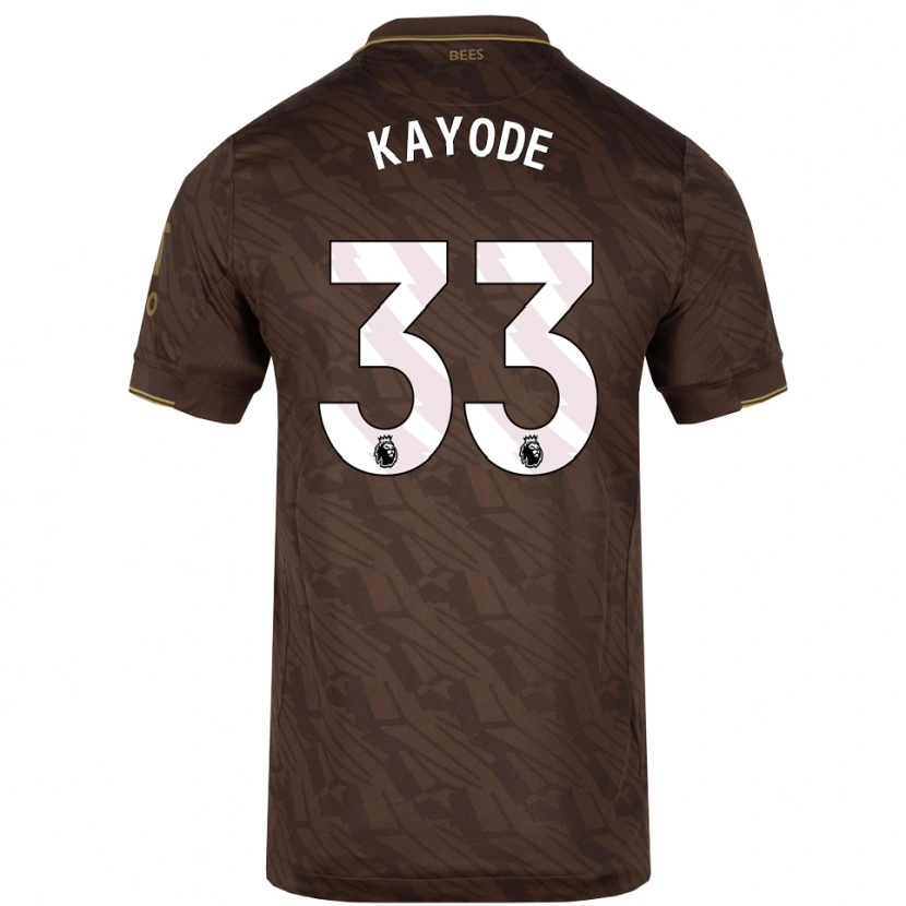 Danxen Heren Michael Kayode #33 Bruin Goud Uitshirt Uittenue 2025/26 T-Shirt