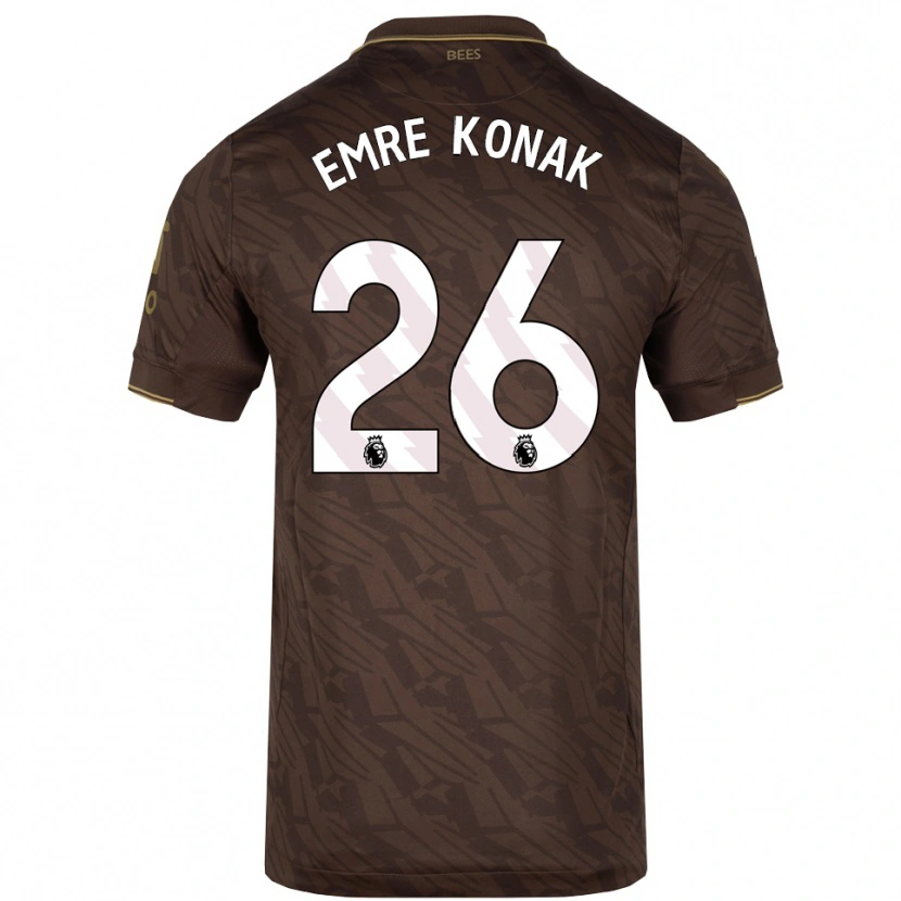 Danxen Heren Yunus Emre Konak #26 Bruin Goud Uitshirt Uittenue 2025/26 T-Shirt