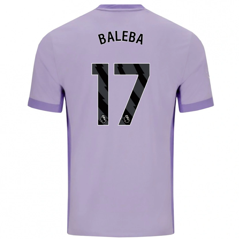 Danxen Heren Carlos Baleba #17 Taro Paars Wit Uitshirt Uittenue 2025/26 T-Shirt