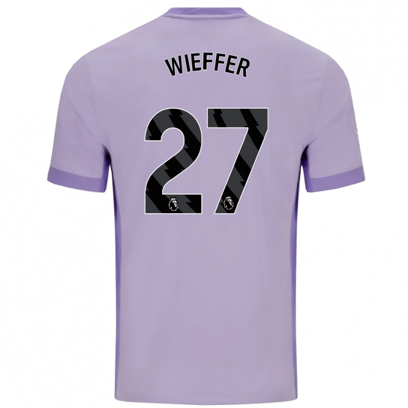 Danxen Heren Mats Wieffer #27 Taro Paars Wit Uitshirt Uittenue 2025/26 T-Shirt