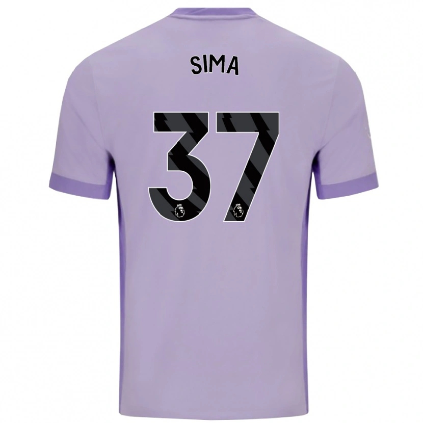 Danxen Heren Abdallah Sima #37 Taro Paars Wit Uitshirt Uittenue 2025/26 T-Shirt