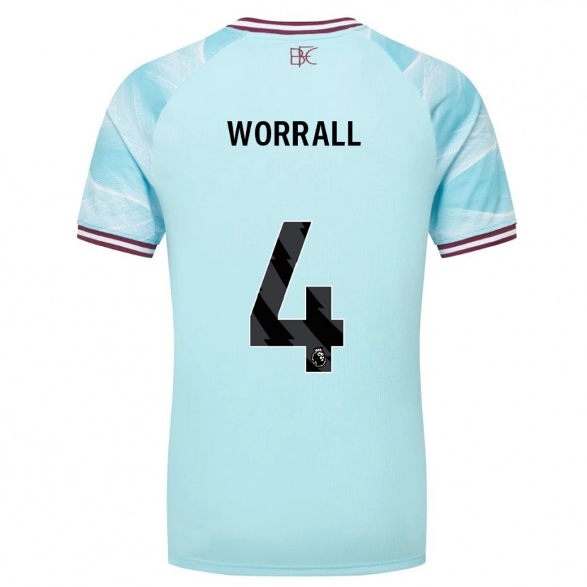 Danxen Heren Joe Worrall #4 Hemelsblauw Bourgondisch Uitshirt Uittenue 2025/26 T-Shirt