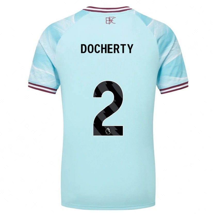 Danxen Heren Charley Docherty #2 Hemelsblauw Bourgondisch Uitshirt Uittenue 2025/26 T-Shirt