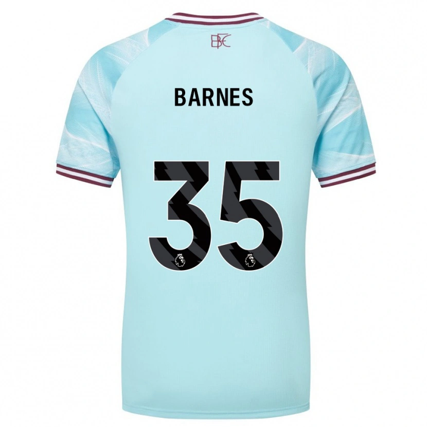 Danxen Heren Ashley Barnes #35 Hemelsblauw Bourgondisch Uitshirt Uittenue 2025/26 T-Shirt