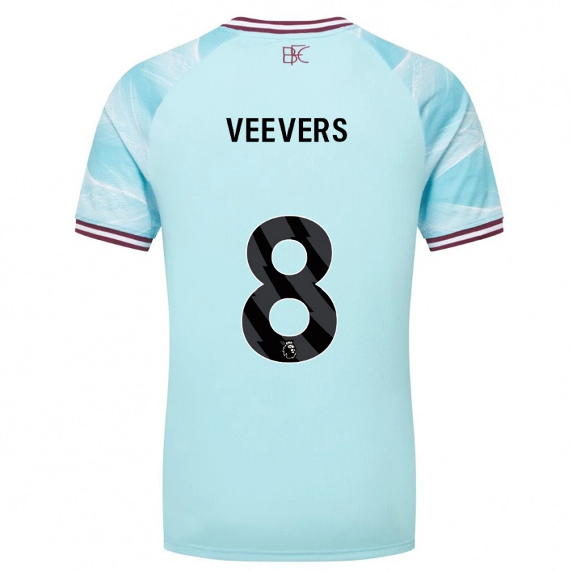 Danxen Heren Charlie Veevers #8 Hemelsblauw Bourgondisch Uitshirt Uittenue 2025/26 T-Shirt
