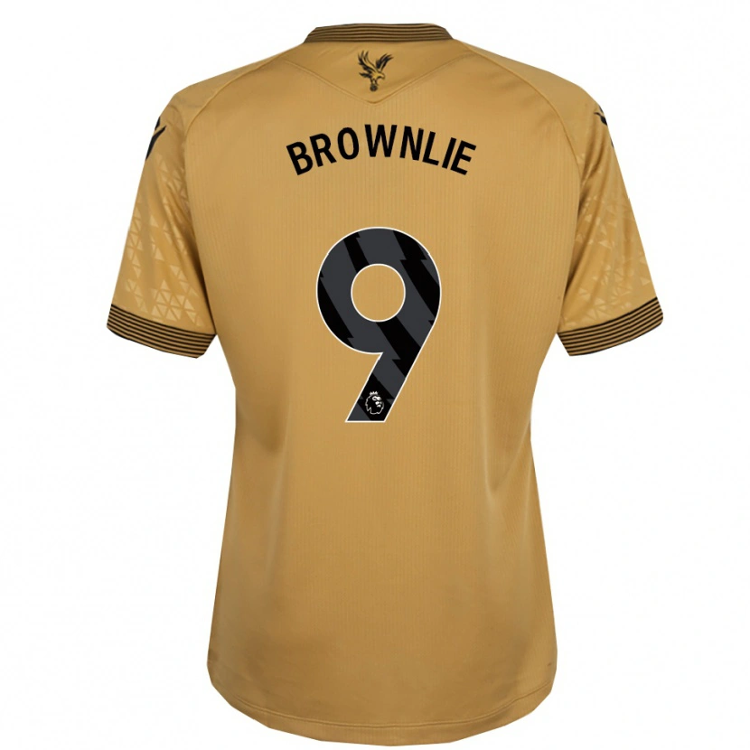 Danxen Heren Rylan Brownlie #9 Goud Zwart Uitshirt Uittenue 2025/26 T-Shirt