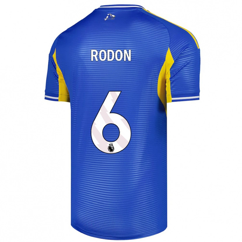 Danxen Heren Joe Rodon #6 Blauw Geel Uitshirt Uittenue 2025/26 T-Shirt
