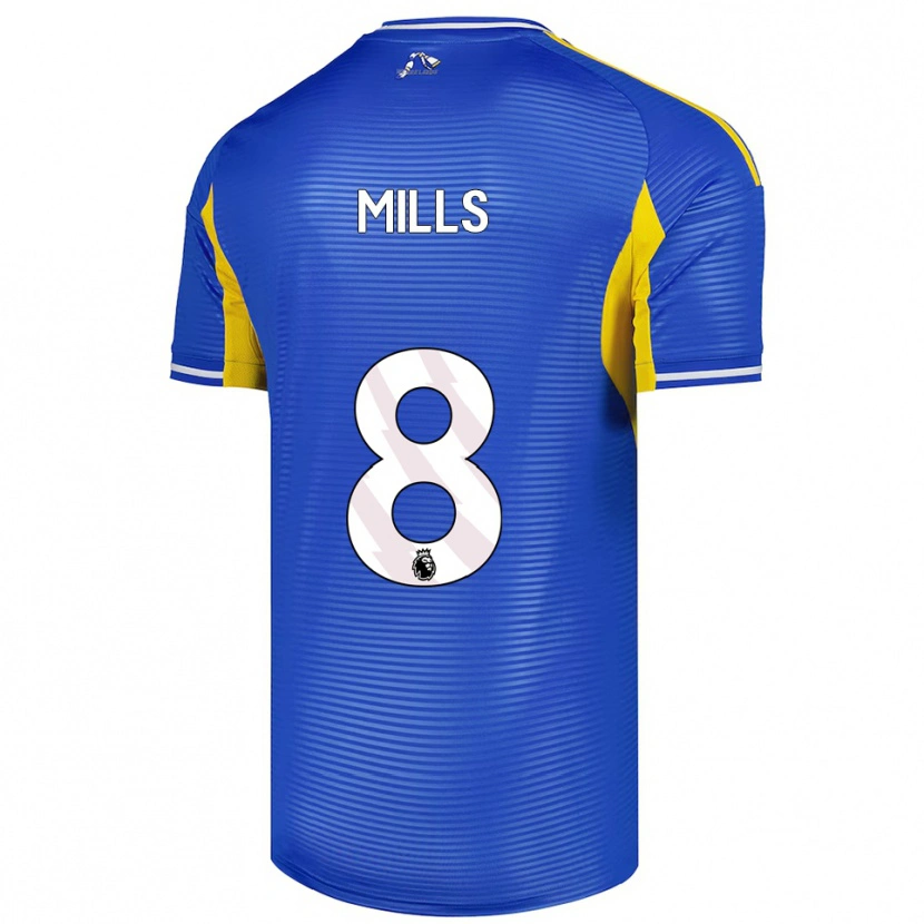 Danxen Heren Callum Mills #8 Blauw Geel Uitshirt Uittenue 2025/26 T-Shirt